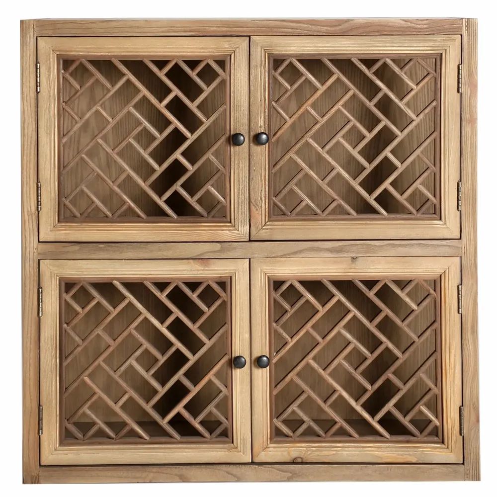 Armoires - Vitrine modulable en bois d´orme marron 85x40x85 cm - VICAL