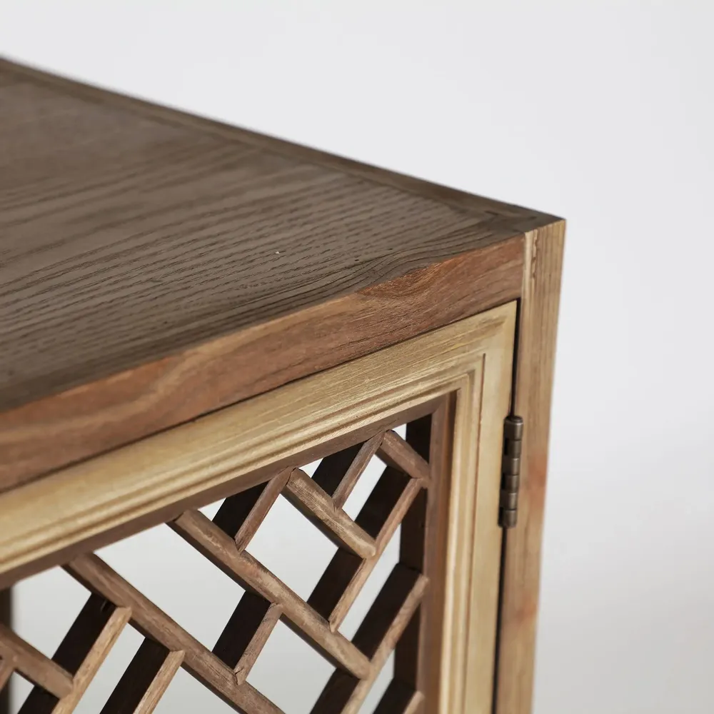 Armoires - Vitrine modulable en bois d´orme marron 85x40x85 cm - VICAL