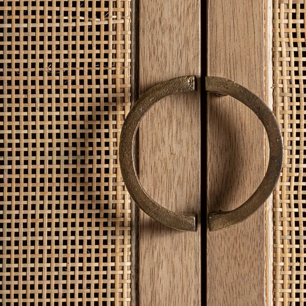 Wardrobe - Brown mango wood cabinet 105x45x180 cm - VICAL