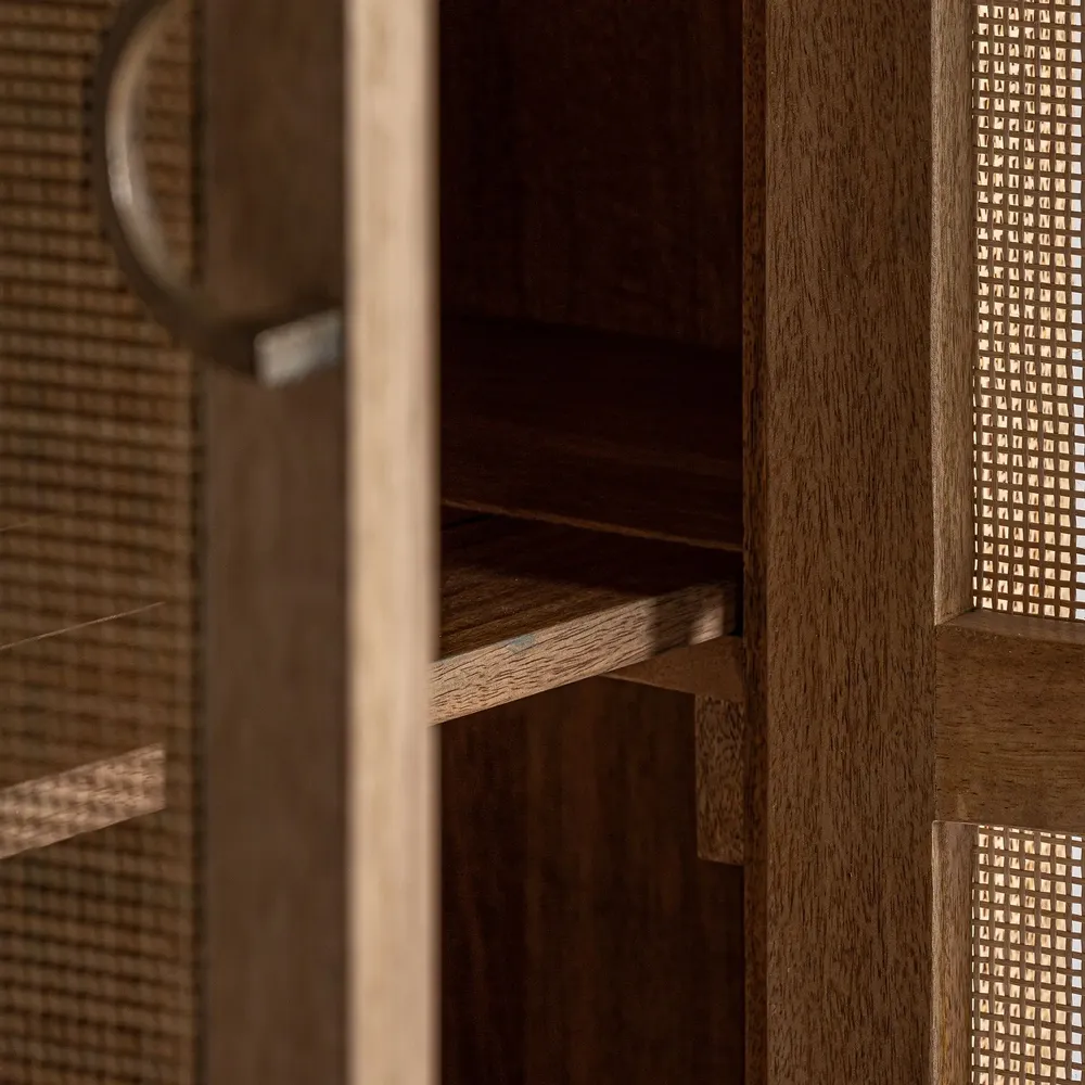 Wardrobe - Brown mango wood cabinet 105x45x180 cm - VICAL