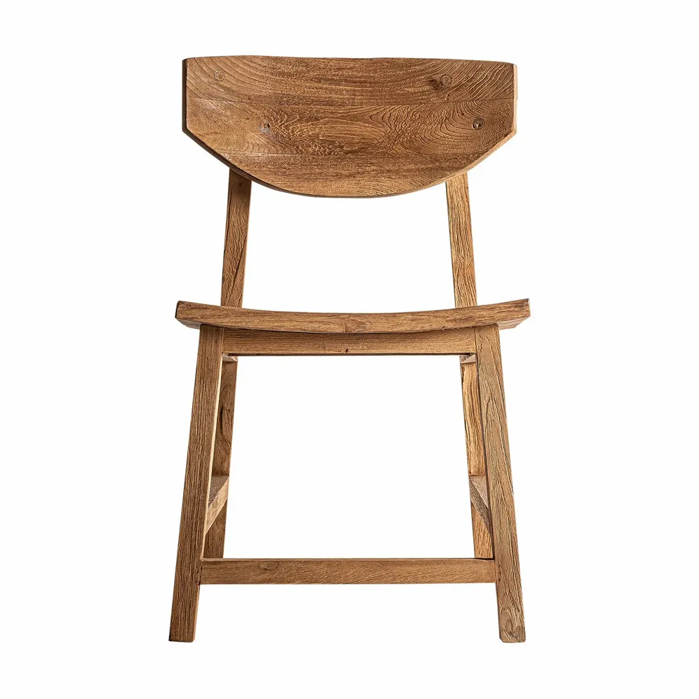 Chairs - Brown teak wood chair 48x64x80 cm - VICAL