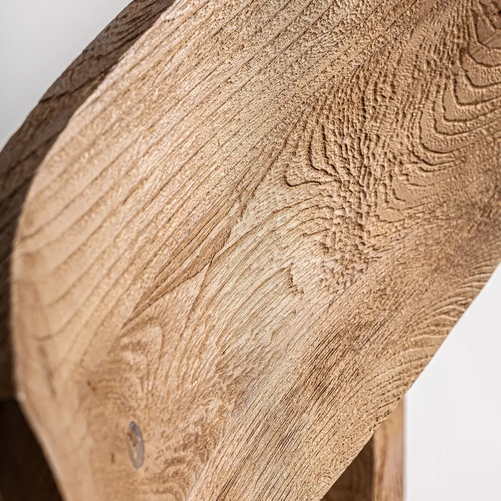 Chairs - Brown teak wood chair 48x64x80 cm - VICAL