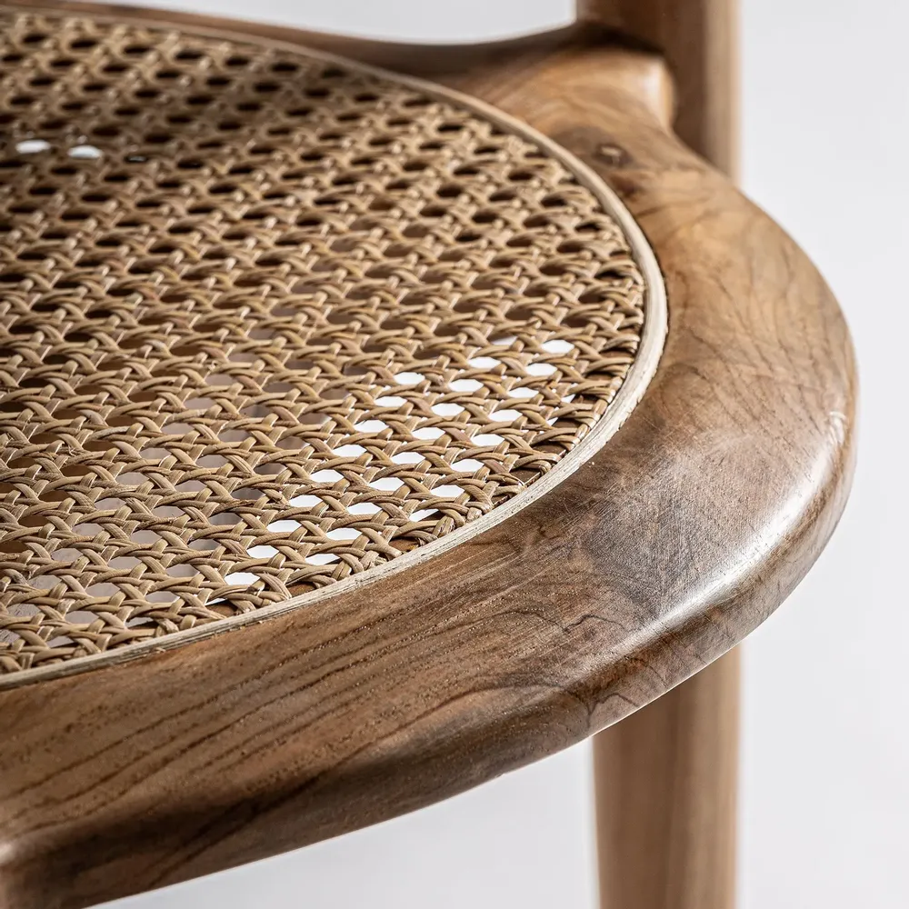 Chaises - Chaise en bois de teck marron 57x46x78 cm - VICAL