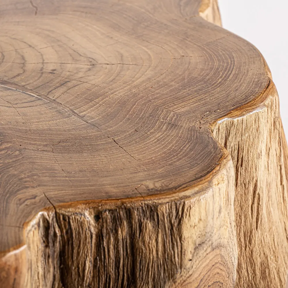 Coffee tables - Brown teak wood coffee table 50x50x42 cm - VICAL