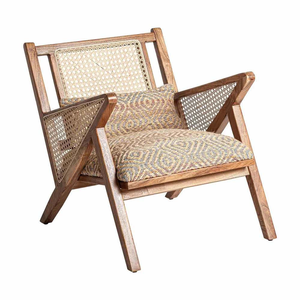 Armchairs - Brown mango wood armchair 63x82x72 cm - VICAL