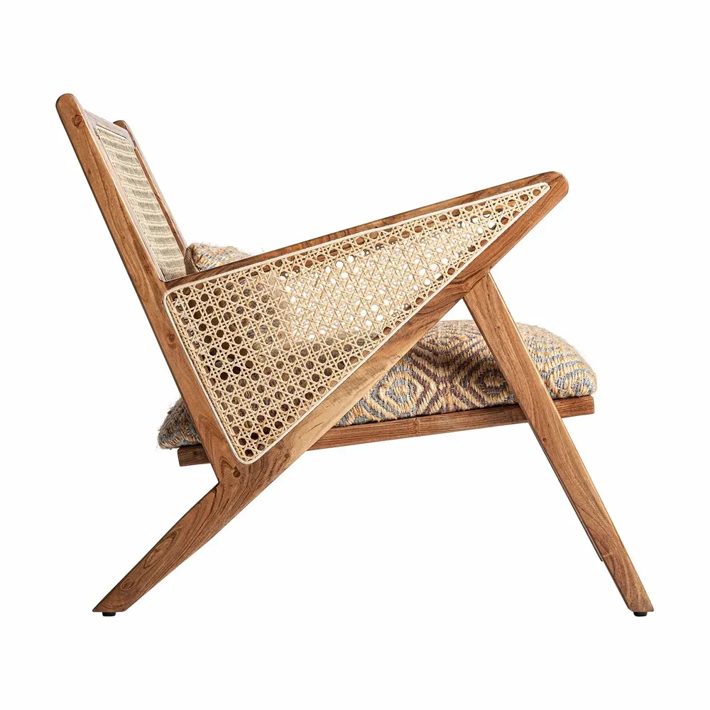 Armchairs - Brown mango wood armchair 63x82x72 cm - VICAL