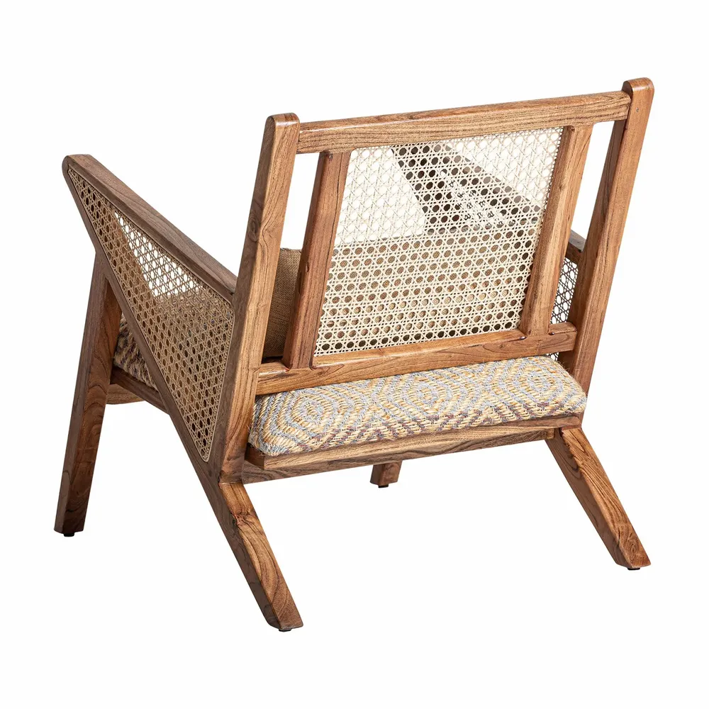 Armchairs - Brown mango wood armchair 63x82x72 cm - VICAL