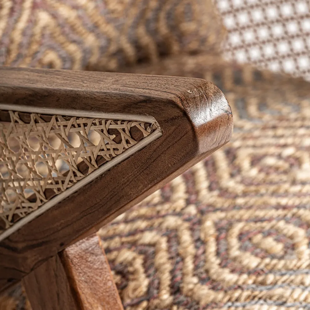 Armchairs - Brown mango wood armchair 63x82x72 cm - VICAL