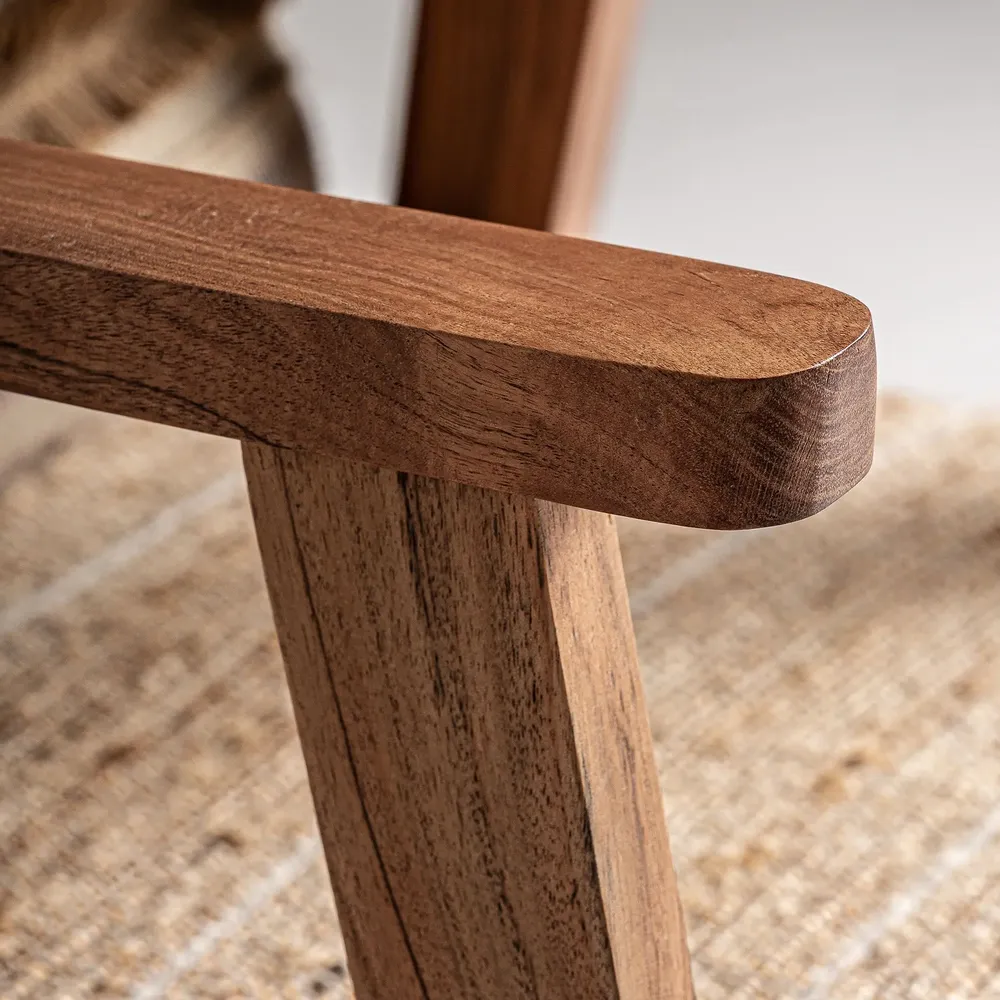 Fauteuils - Fauteuil en bois de mangue marron 62x81x72 cm - VICAL