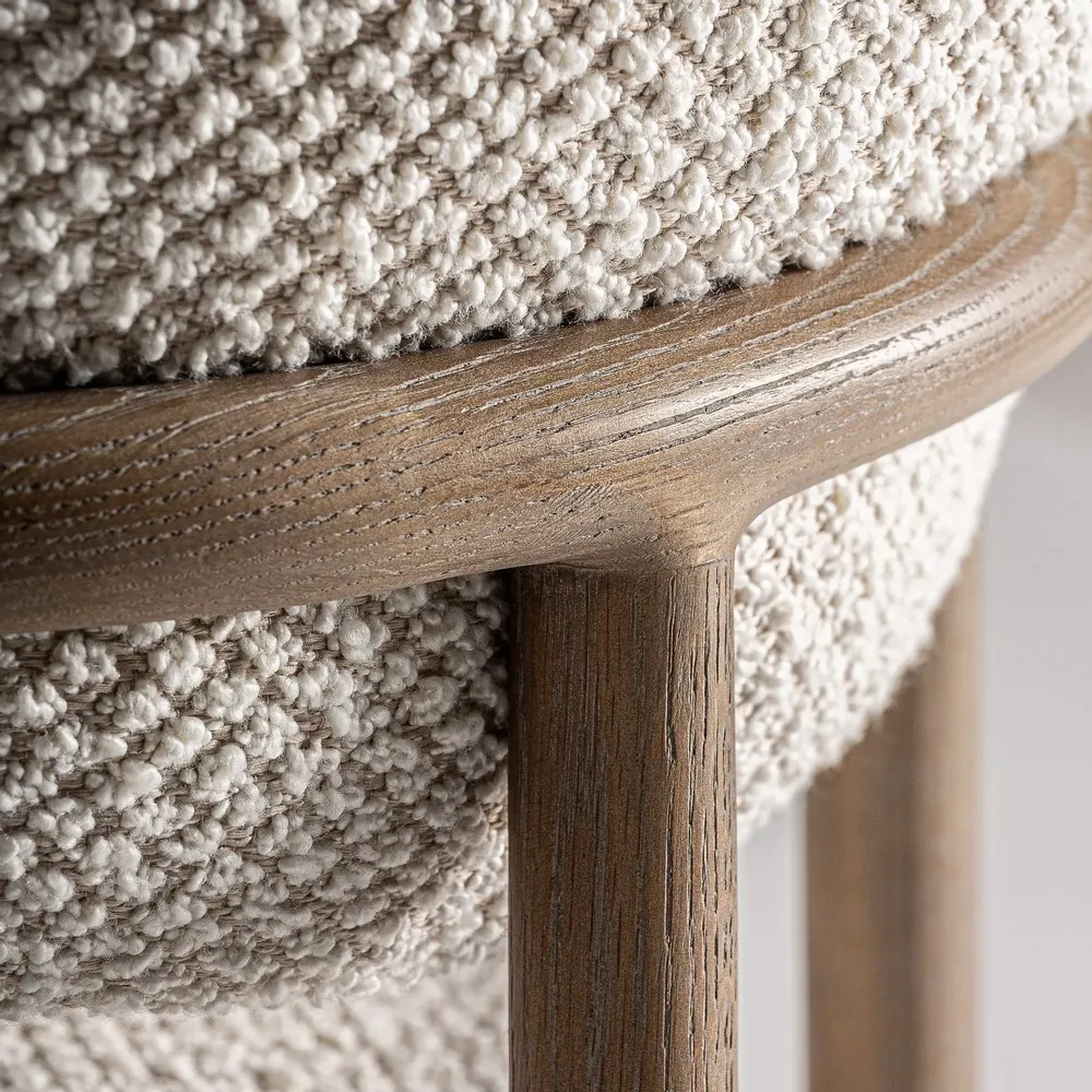 Chairs - Off-white ash wood chair 59x465x79 cm - VICAL