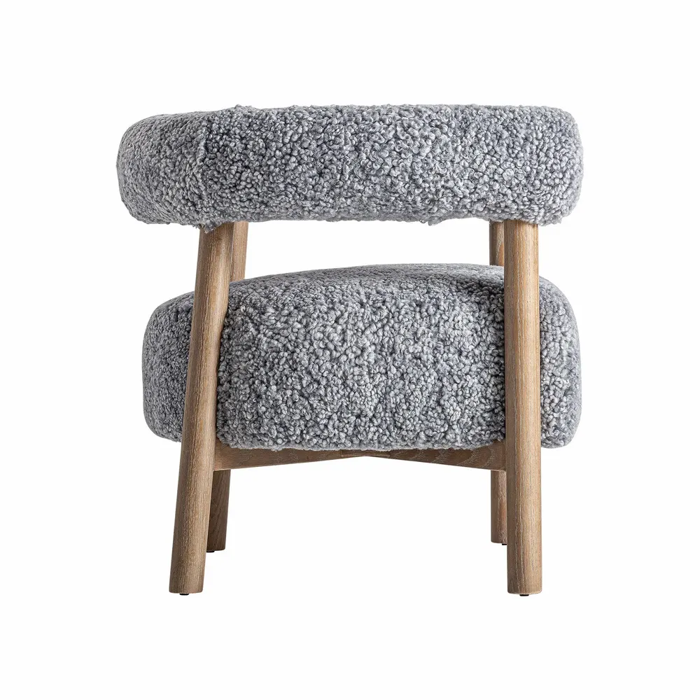 Fauteuils - Fauteuil en bois de frêne marron 78x67x70 cm - VICAL