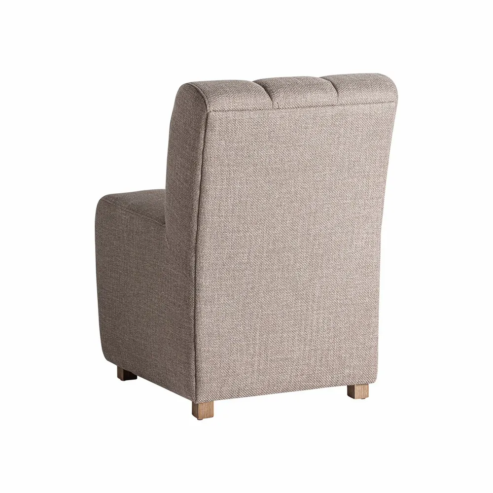 Armchairs - Central sofa module in brown birch wood 52x70x79 cm - VICAL