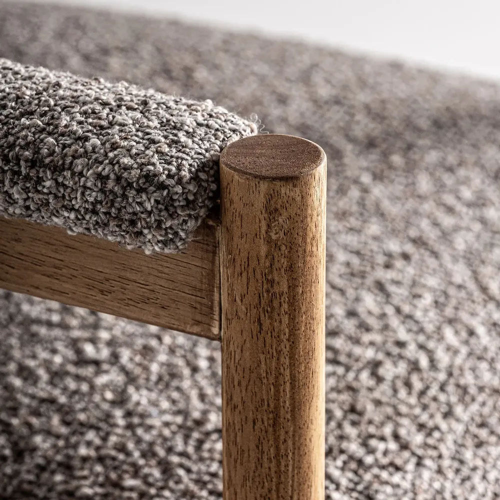 Chairs - Gray polyester chair 62x68x89 cm - VICAL