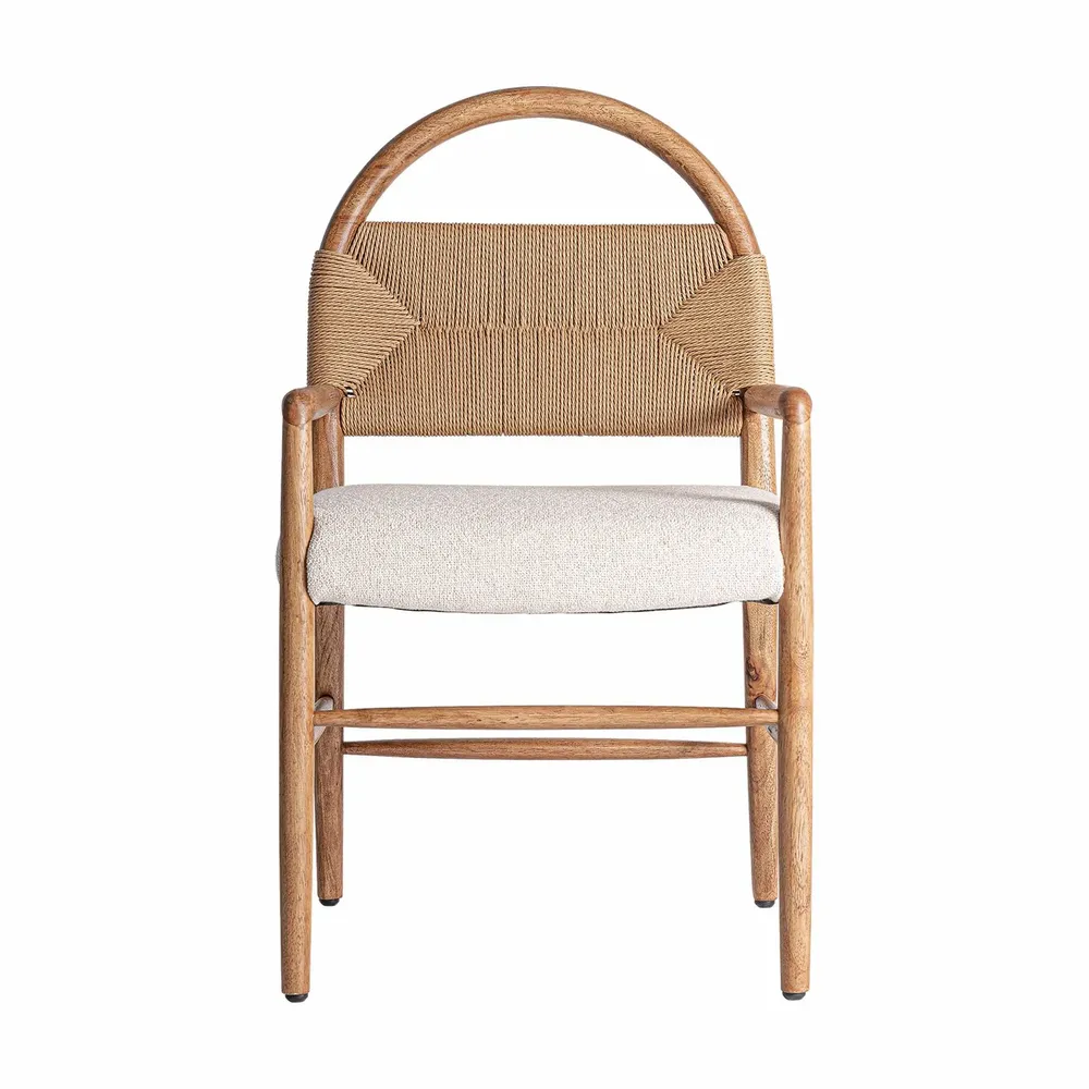 Chaises - Chaise en polyester blanc cassé 53x60x92 cm - VICAL