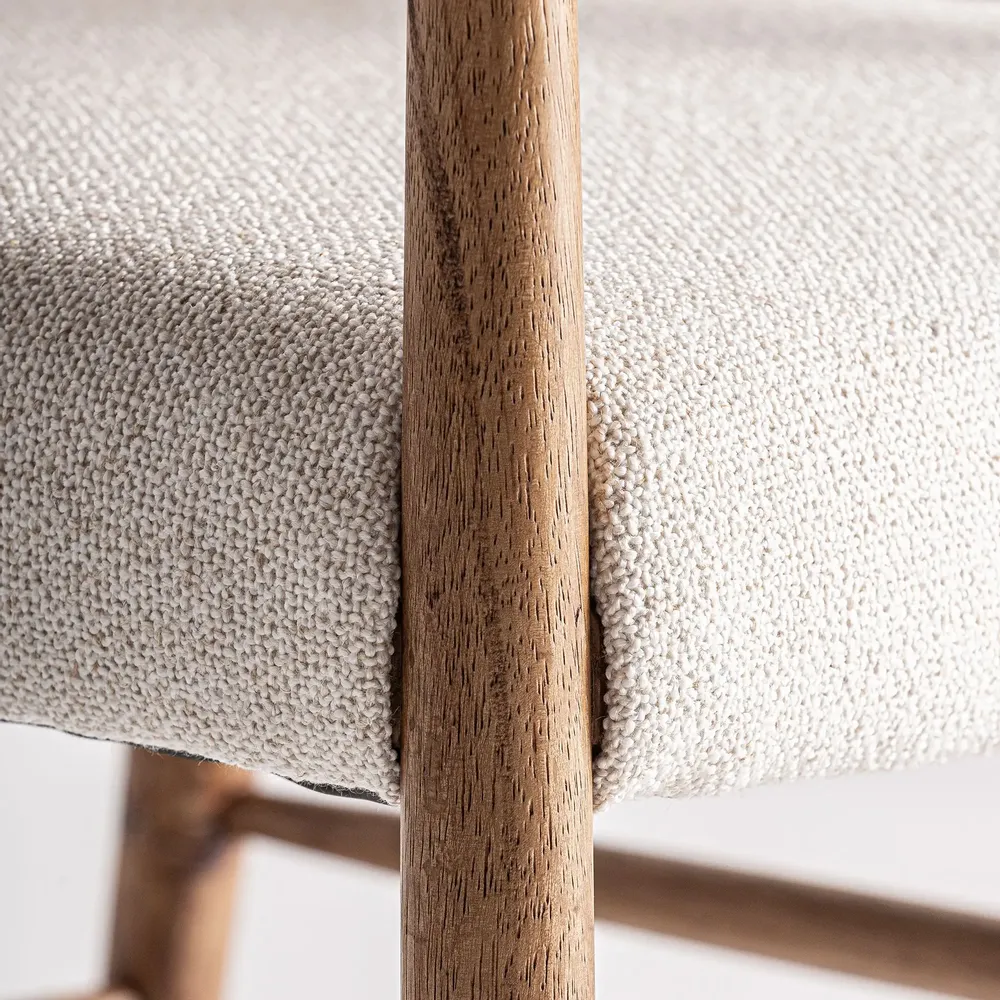 Chaises - Chaise en polyester blanc cassé 53x60x92 cm - VICAL