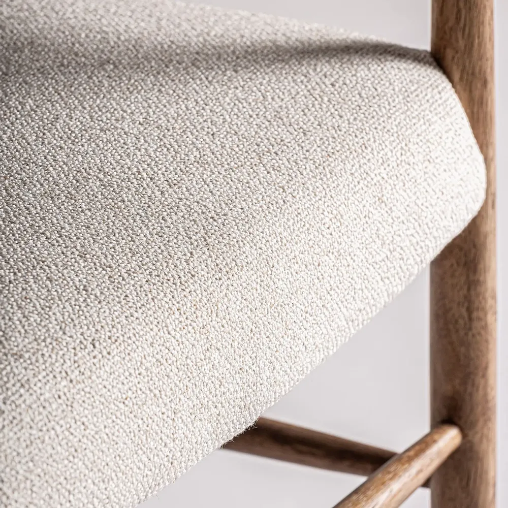 Chaises - Chaise en polyester blanc cassé 53x60x92 cm - VICAL