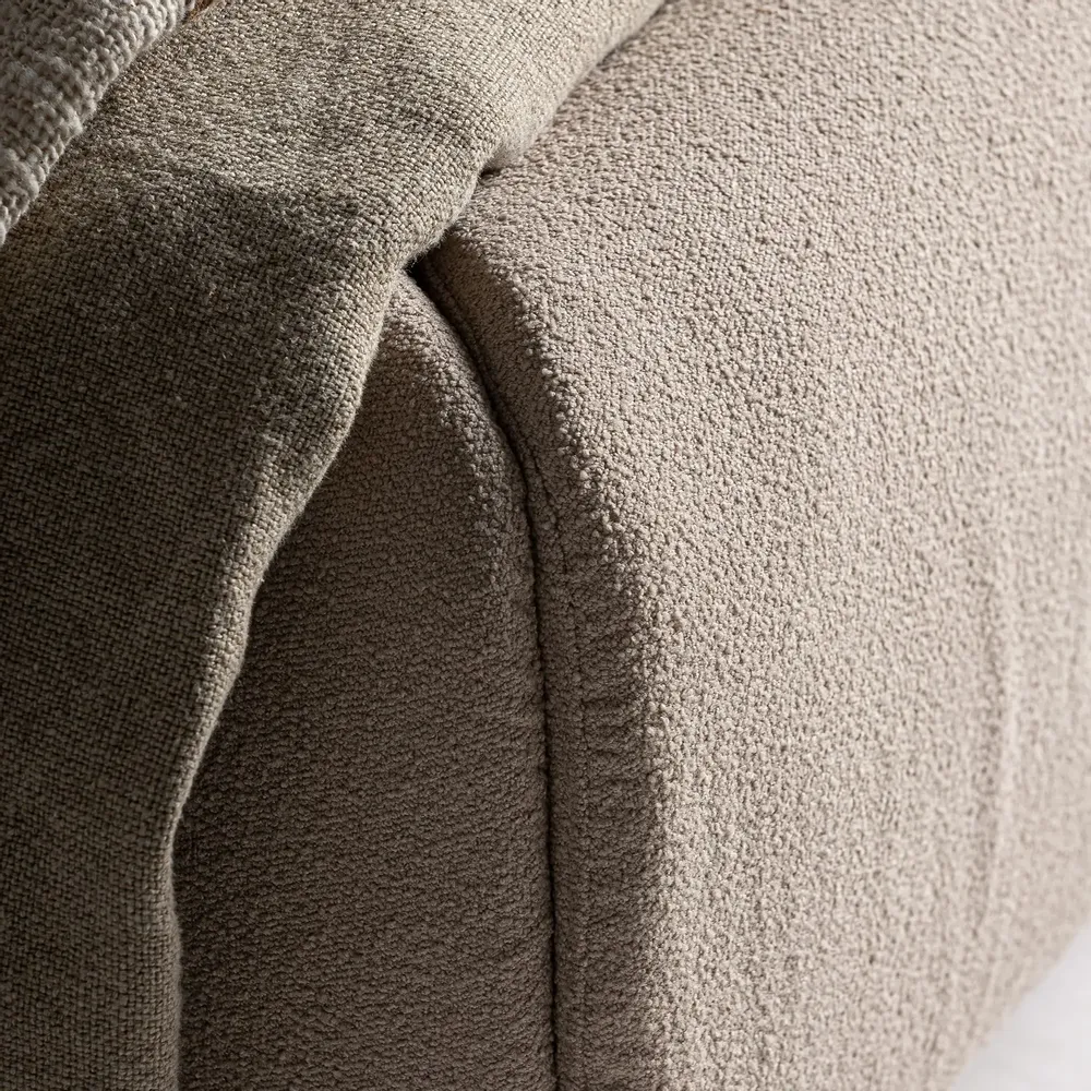 Beds - Beige linen bed 253x224x103 cm - VICAL