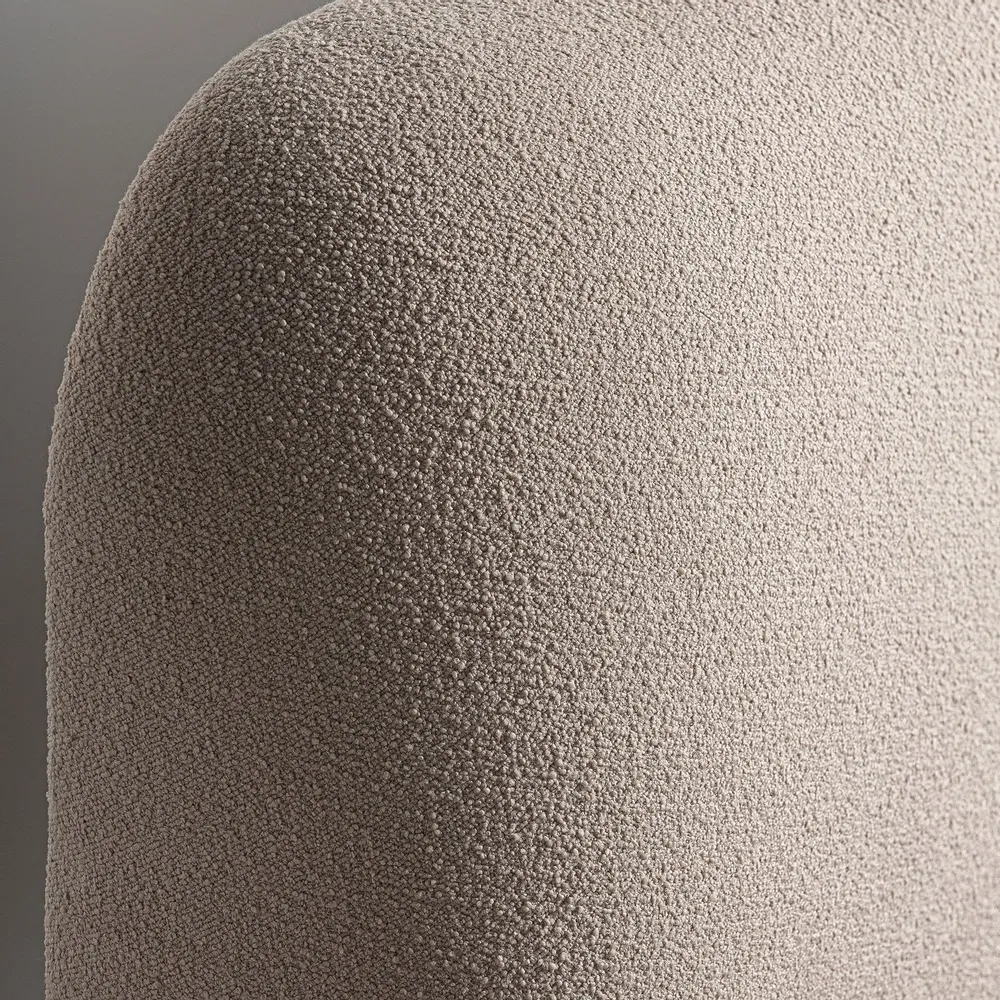 Beds - Beige linen bed 253x224x103 cm - VICAL