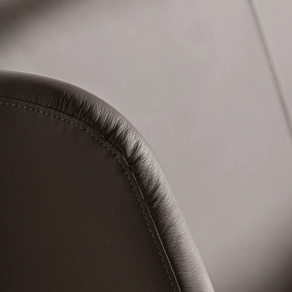 Lits - Lit en peau marron 196x218x102 cm - VICAL