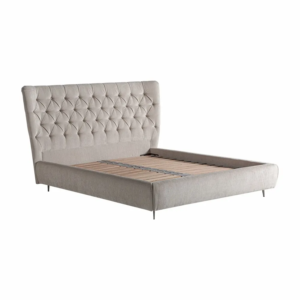 Beds - White polyester bed 206x232x138 cm - VICAL