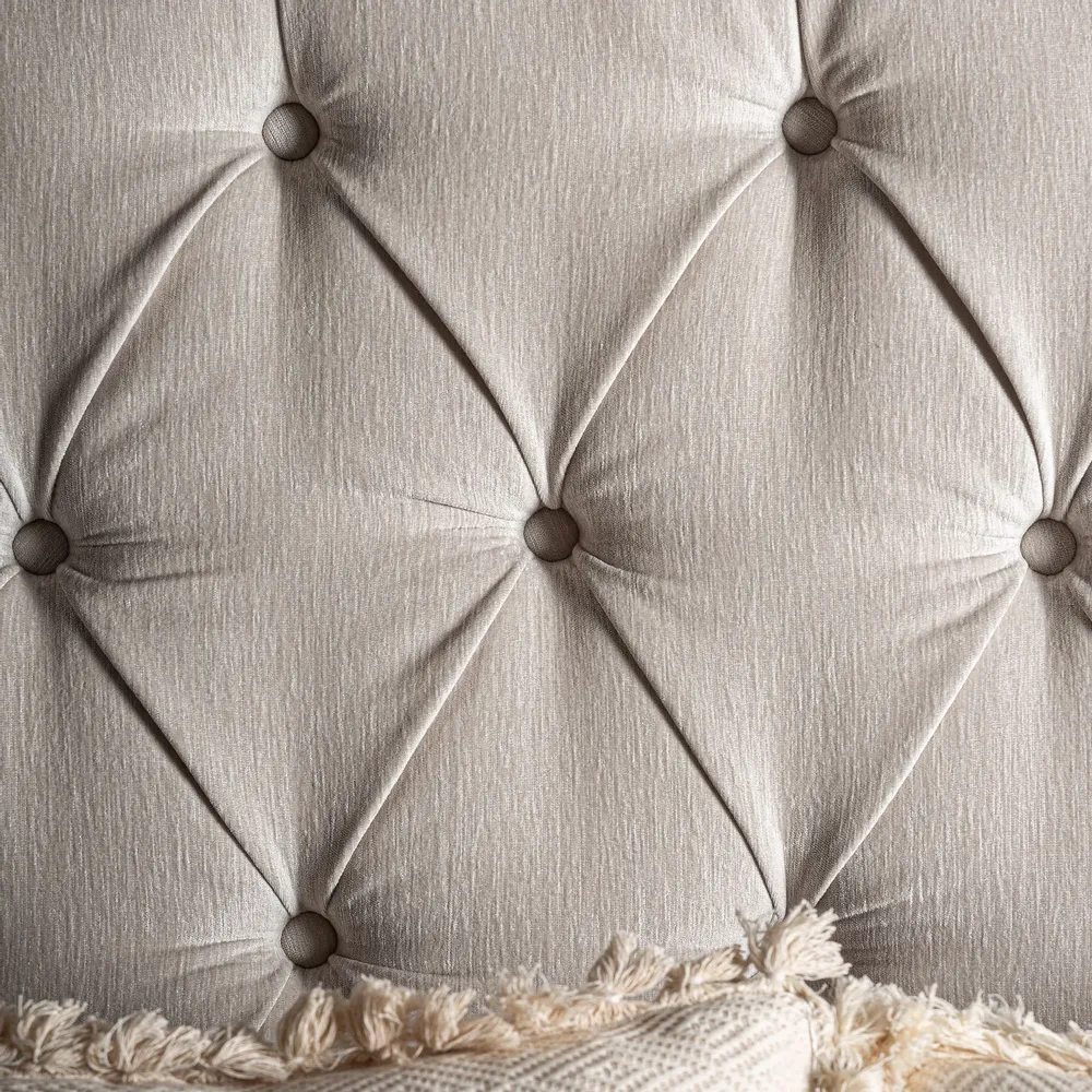 Beds - White polyester bed 206x232x138 cm - VICAL