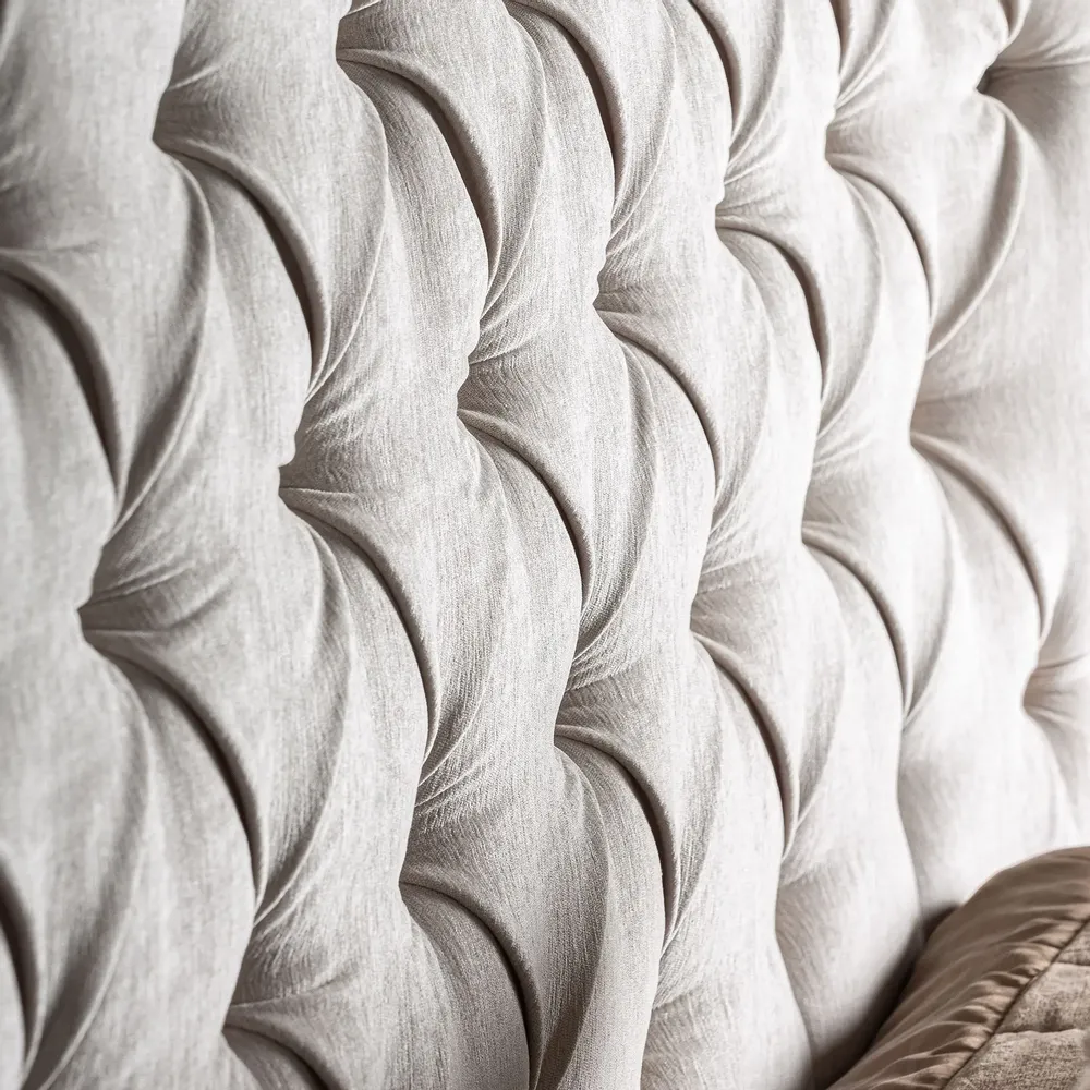 Beds - White polyester bed 206x232x138 cm - VICAL