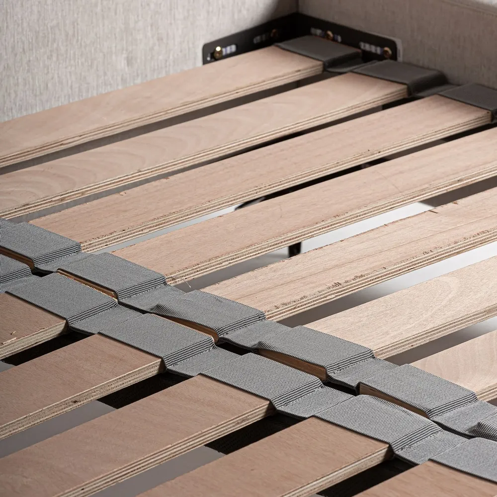 Beds - White polyester bed 206x232x138 cm - VICAL