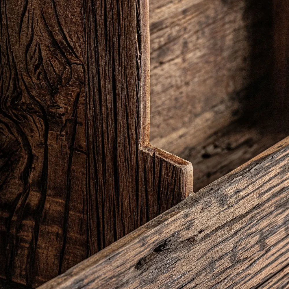 Autres tables  - Casiers à vin en bois récupéré marron 90x21x47 cm - VICAL