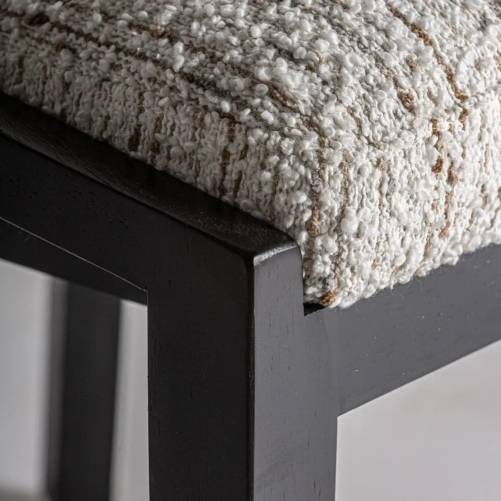 Chaises - Chaise en bois d´hévéa noir 60x62x84 cm - VICAL