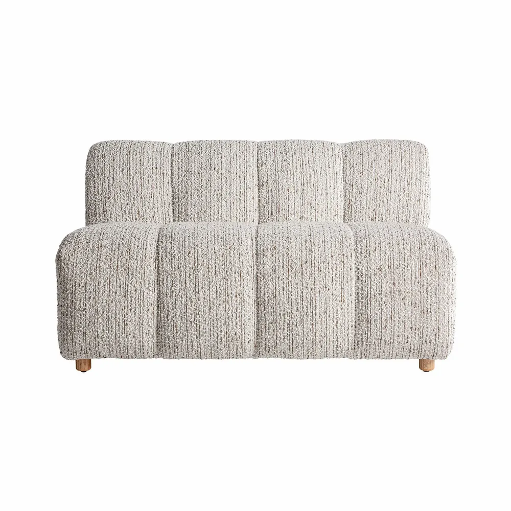 Sofas - Central sofa module in light brown pine wood 122x82x76 cm - VICAL