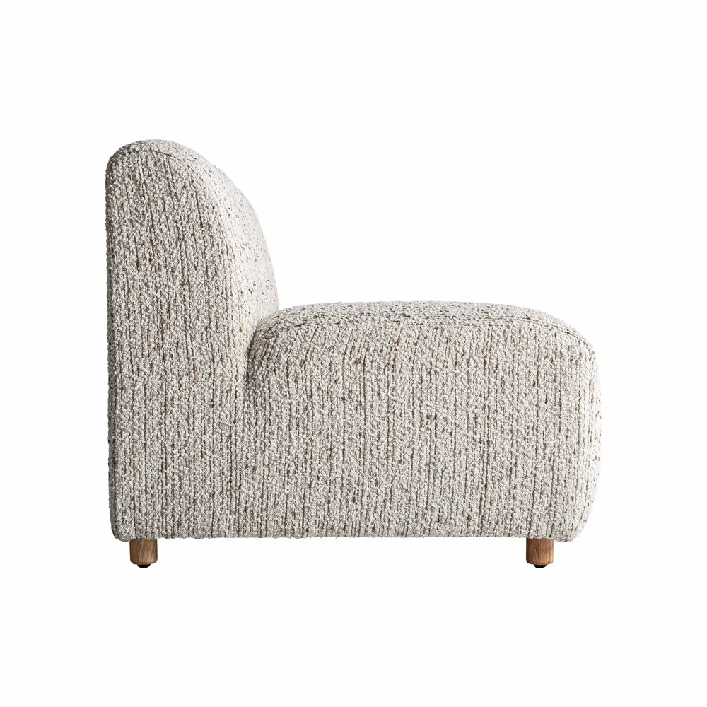 Sofas - Central sofa module in light brown pine wood 122x82x76 cm - VICAL