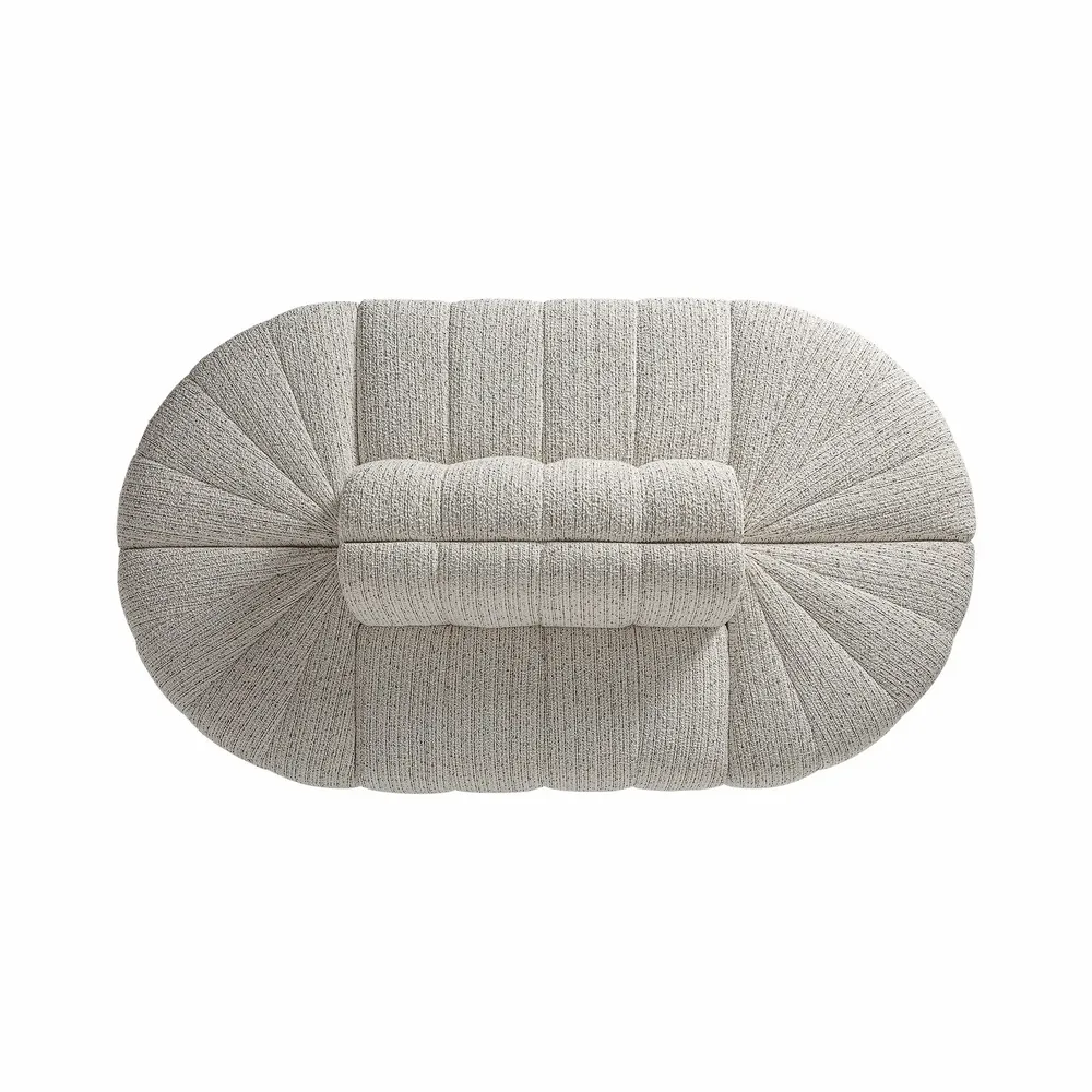 Sofas - Central sofa module in light brown pine wood 122x82x76 cm - VICAL