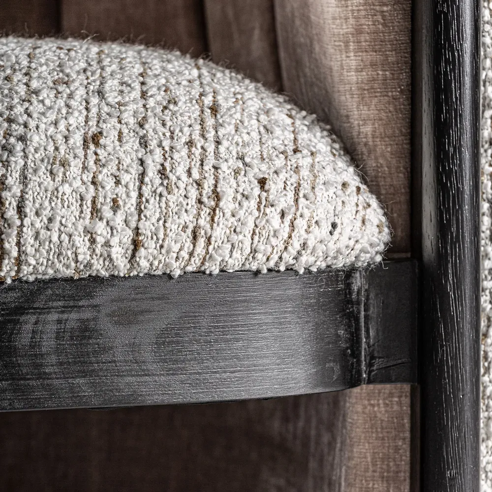 Fauteuils - Fauteuil en bois de pin taupe 76x80x70 cm - VICAL