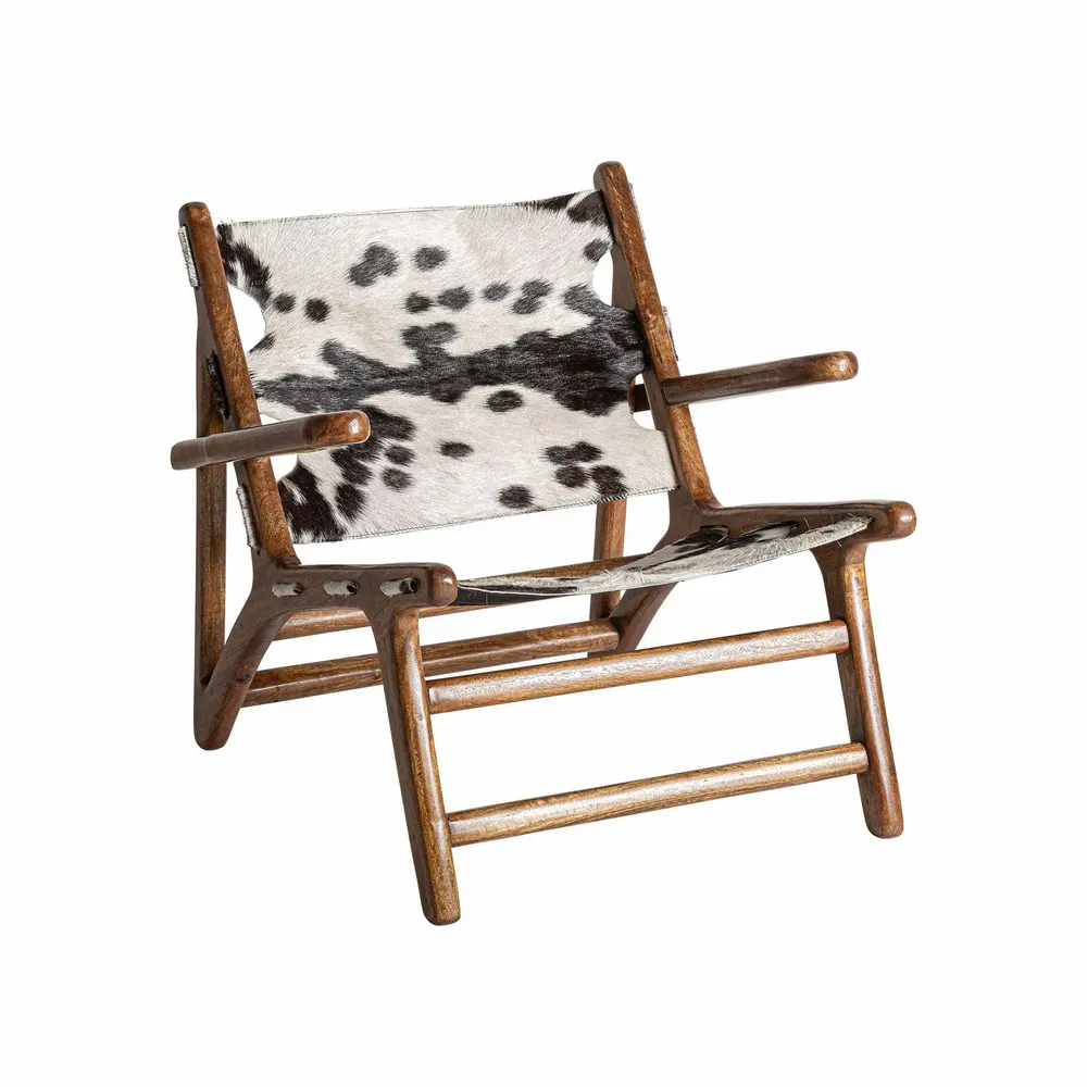 Fauteuils - Fauteuil en bois de mangue marron 75x82x76 cm - VICAL