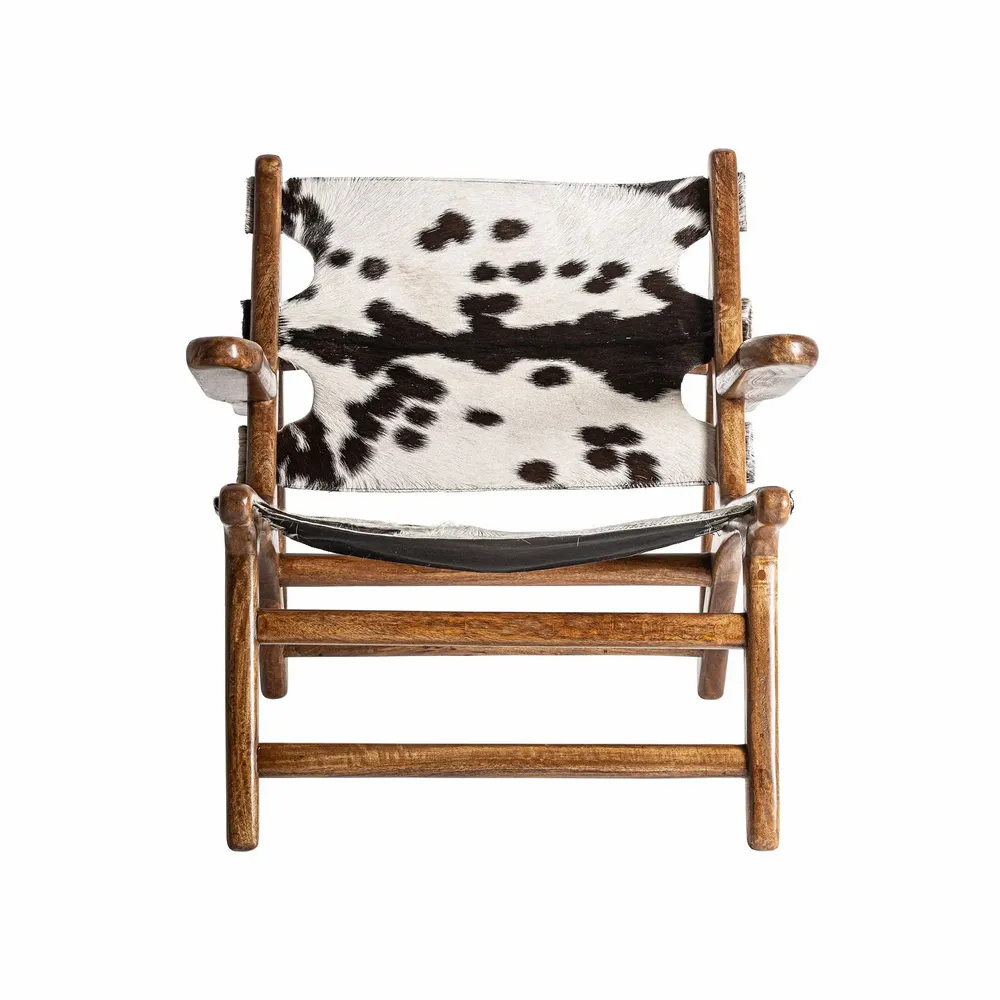 Fauteuils - Fauteuil en bois de mangue marron 75x82x76 cm - VICAL