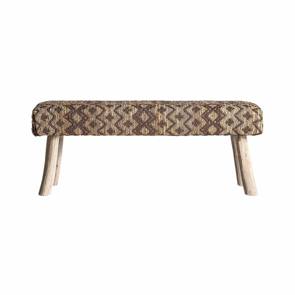 Bancs - Banc en jute nounces marron 123x40x49 cm - VICAL