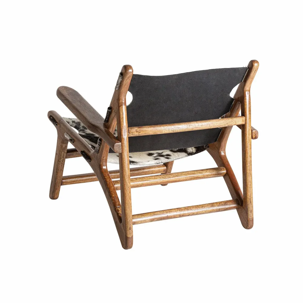 Fauteuils - Fauteuil en bois de mangue marron 75x82x76 cm - VICAL
