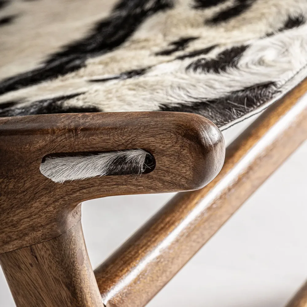 Fauteuils - Fauteuil en bois de mangue marron 75x82x76 cm - VICAL