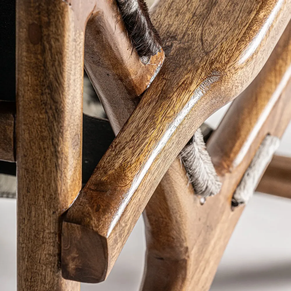 Fauteuils - Fauteuil en bois de mangue marron 75x82x76 cm - VICAL