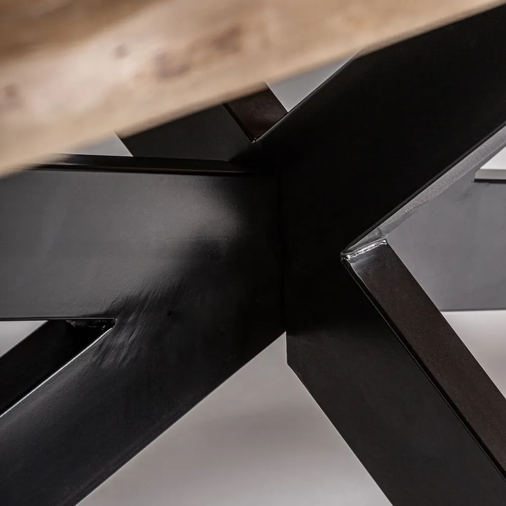 Tables Salle à Manger - Table salon en bois d´acacia noir 320x110x77 cm - VICAL