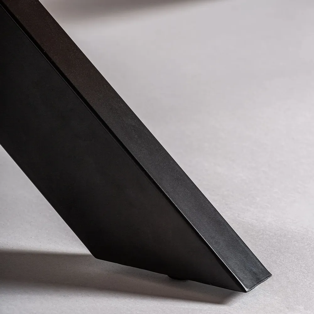 Tables Salle à Manger - Table salon en bois d´acacia noir 320x110x77 cm - VICAL