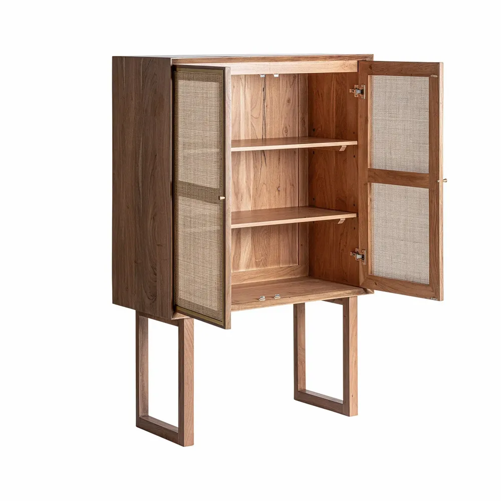 Wardrobe - Brown mango wood cabinet 100x45x150 cm - VICAL