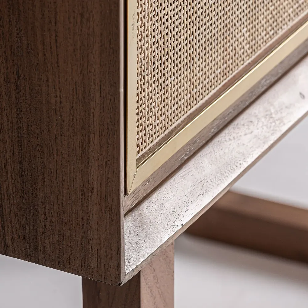 Wardrobe - Brown mango wood cabinet 100x45x150 cm - VICAL