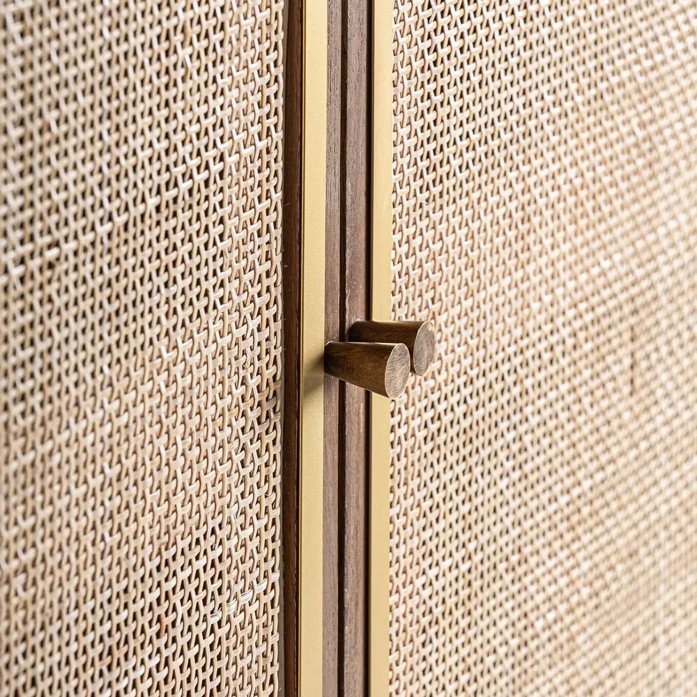 Wardrobe - Brown mango wood cabinet 100x45x150 cm - VICAL