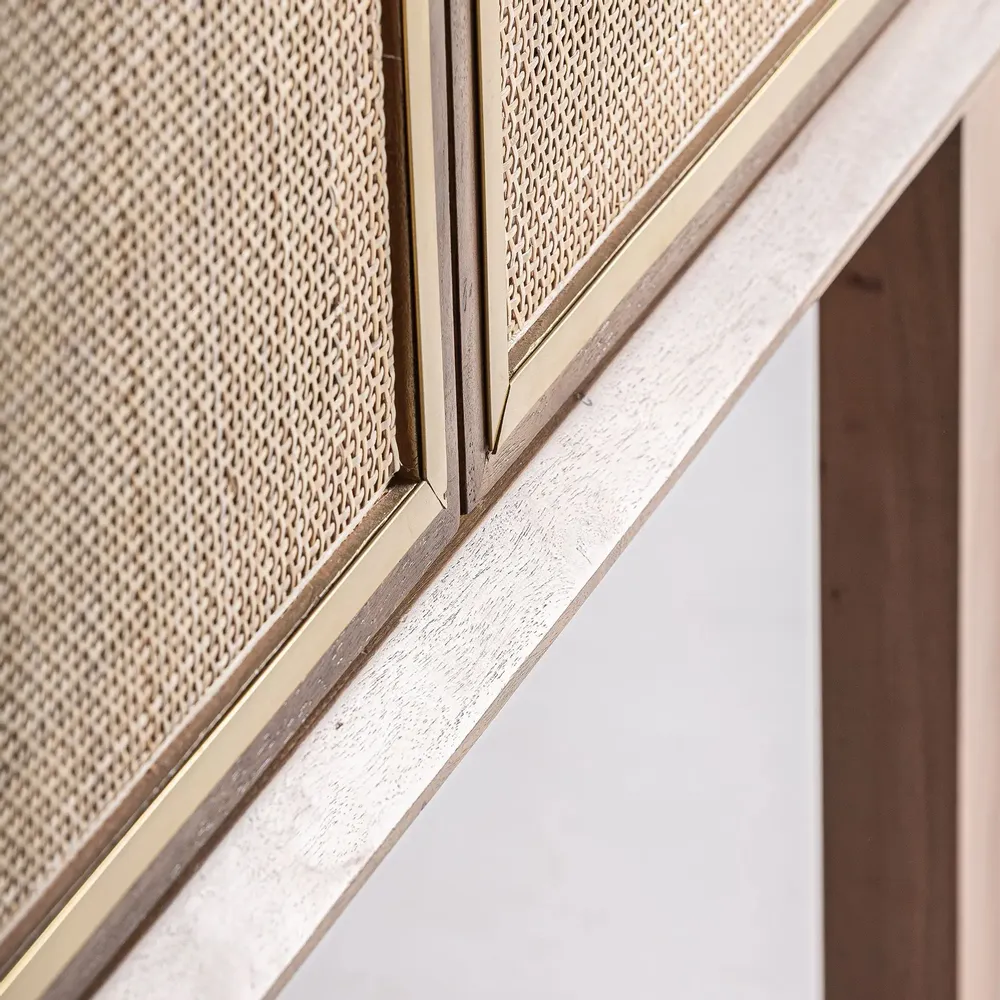 Wardrobe - Brown mango wood cabinet 100x45x150 cm - VICAL