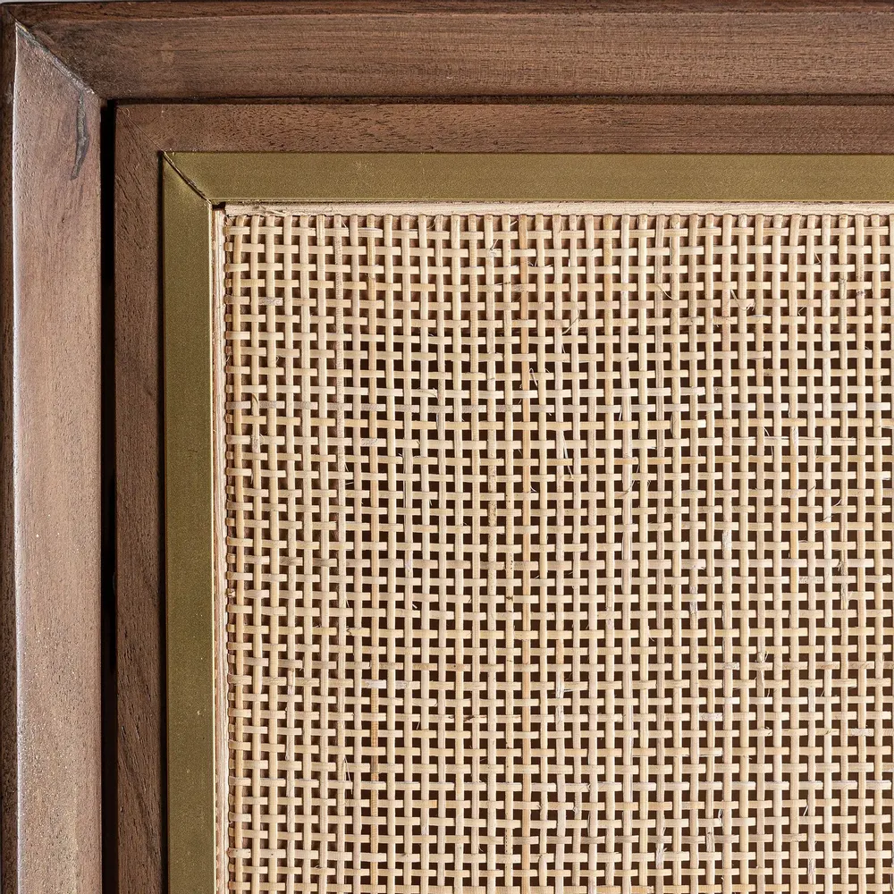 Wardrobe - Brown mango wood cabinet 100x45x150 cm - VICAL