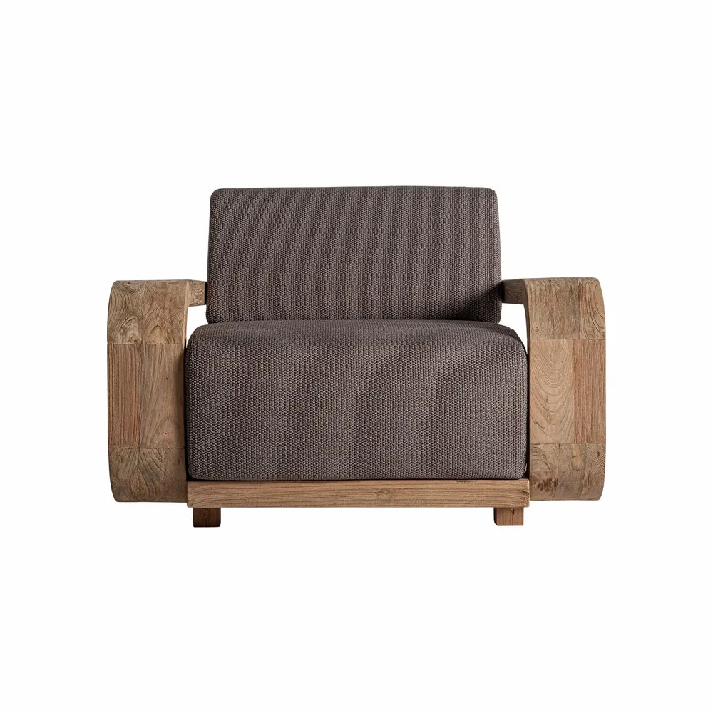Fauteuils - Fauteuil en bois de chemin de fer marron 110x100x84 cm - VICAL