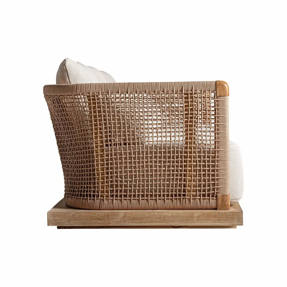 Sofas - Brown railway wooden sofa 320x90x70 cm - VICAL