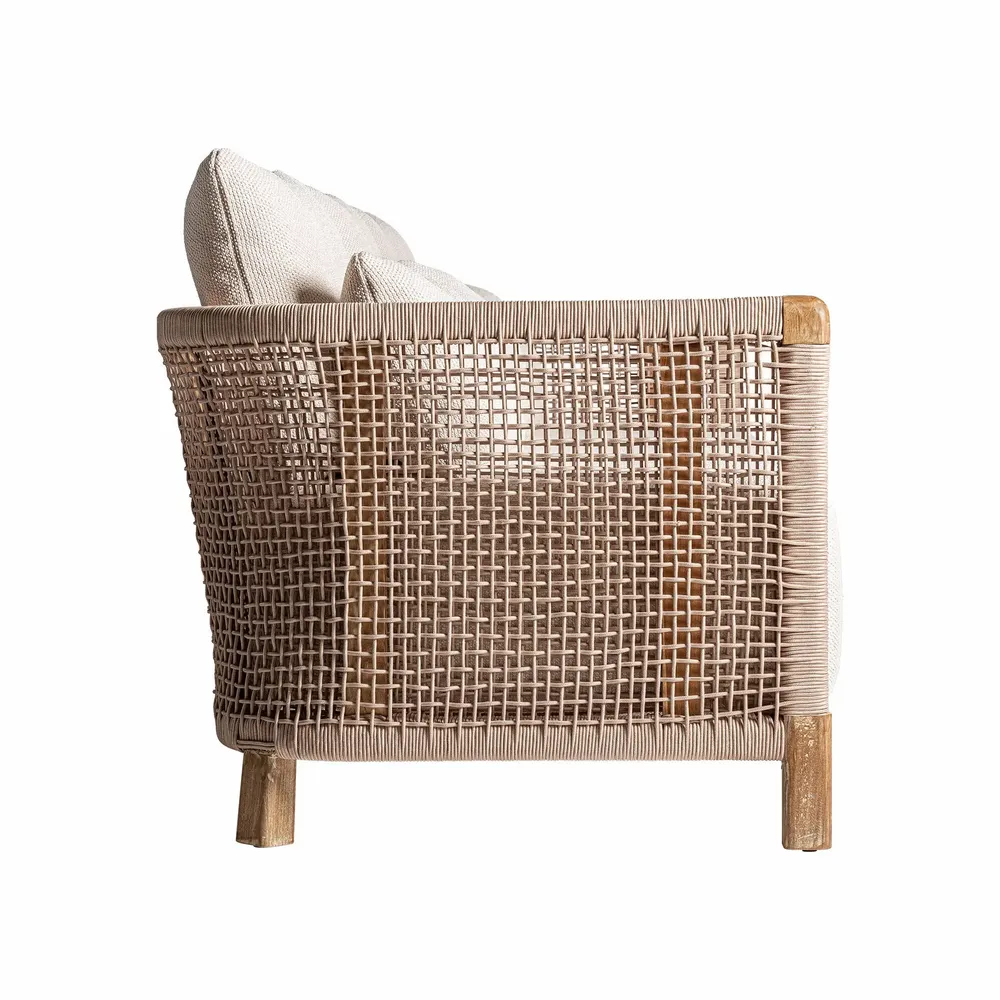 Sofas - Brown railway wooden sofa 240x90x70 cm - VICAL