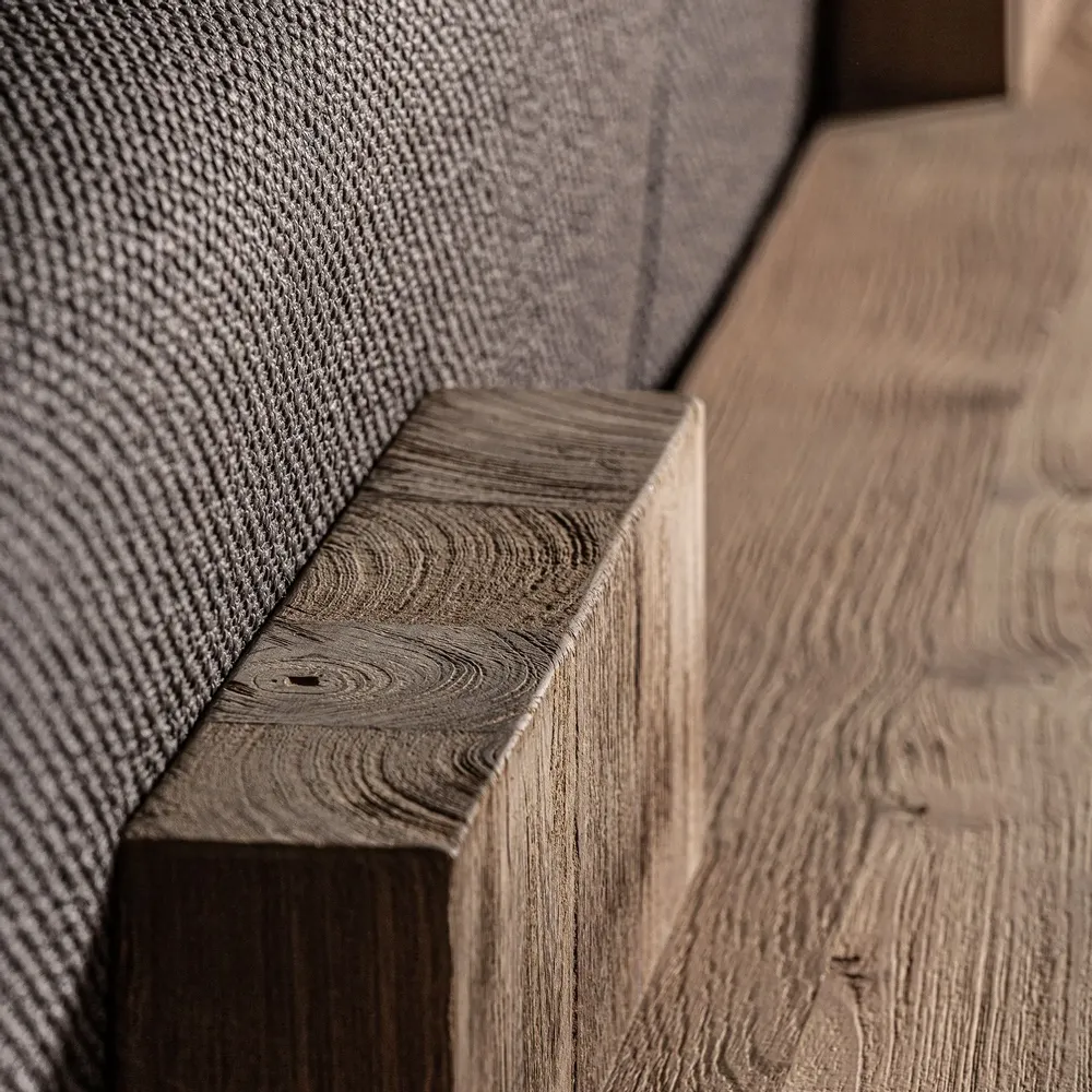 Canapés - Sofa en bois de chemin de fer marron 270x100x84 cm - VICAL